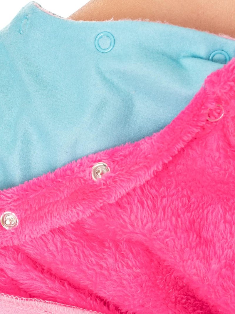 INTIMO DreamWorks Trolls Movie Girls' Poppy 3D Character Pullover Hooded Nightgown Pajama Lounge Sleepwear - Image 1